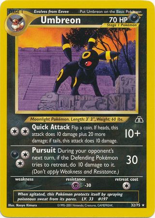Umbreon (32/75) [Neo Discovery Unlimited] | Jomio and Rueliete's Cards and Comics