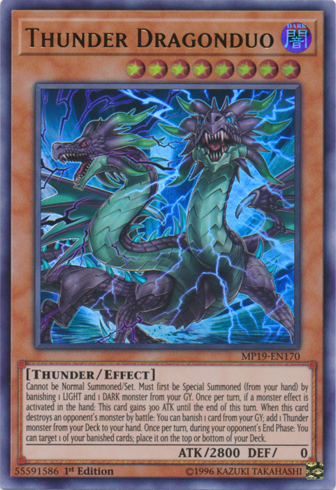 Thunder Dragonduo [MP19-EN170] Ultra Rare | Jomio and Rueliete's Cards and Comics