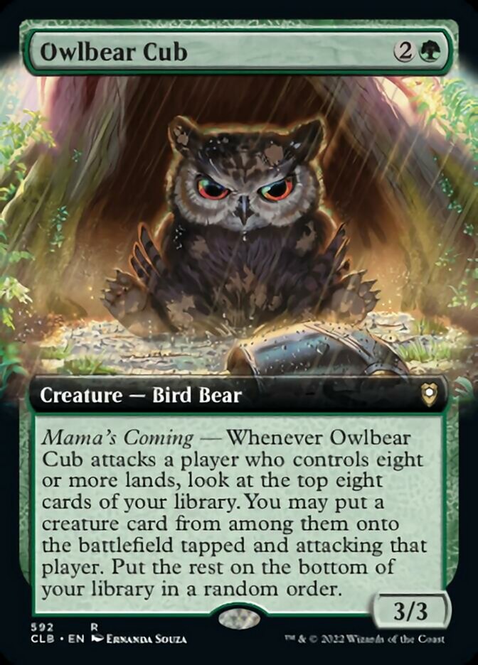 Owlbear Cub (Extended Art) [Commander Legends: Battle for Baldur's Gate] | Jomio and Rueliete's Cards and Comics