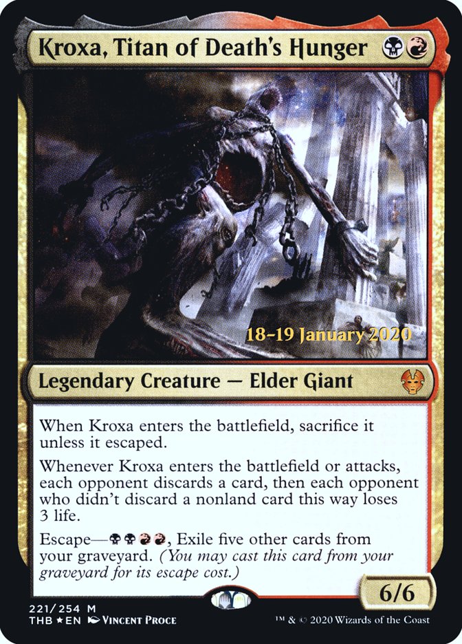 Kroxa, Titan of Death's Hunger [Theros Beyond Death Prerelease Promos] | Jomio and Rueliete's Cards and Comics