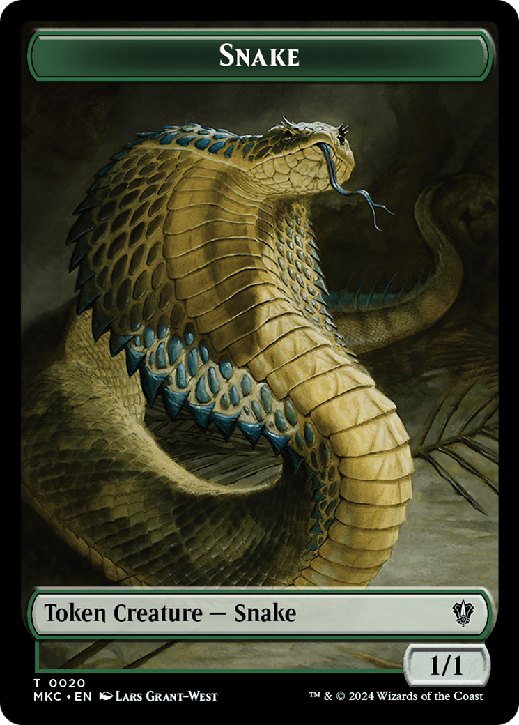 Snake // Morph Double-Sided Token [Murders at Karlov Manor Commander Tokens] | Jomio and Rueliete's Cards and Comics