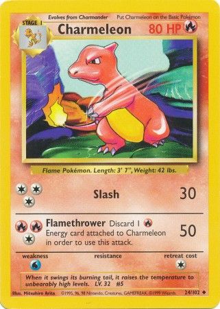 Charmeleon (24/102) [Base Set Unlimited] | Jomio and Rueliete's Cards and Comics