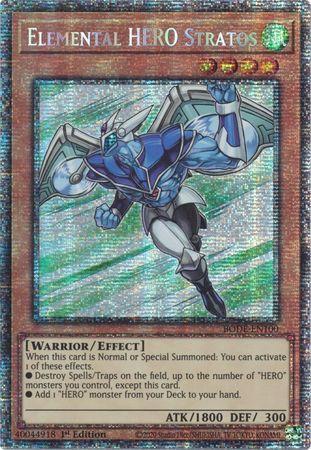 Elemental HERO Stratos [BODE-EN100] Starlight Rare | Jomio and Rueliete's Cards and Comics