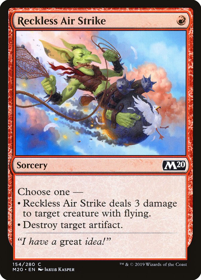 Reckless Air Strike [Core Set 2020] | Jomio and Rueliete's Cards and Comics