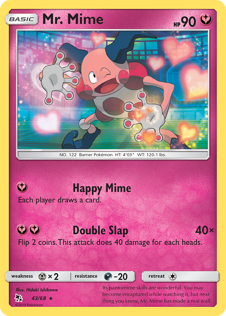 Mr. Mime (43/68) [Sun & Moon: Hidden Fates] | Jomio and Rueliete's Cards and Comics