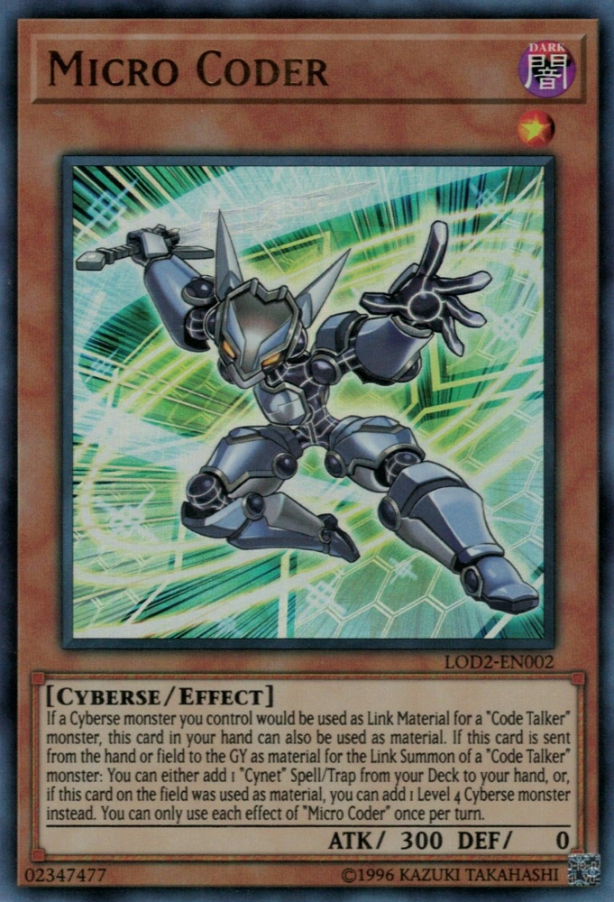 Micro Coder [LOD2-EN002] Ultra Rare | Jomio and Rueliete's Cards and Comics