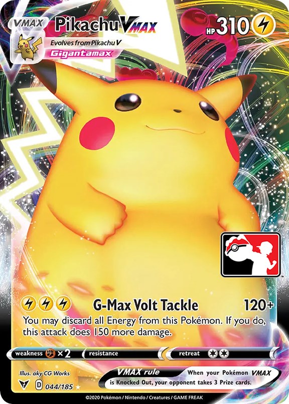 Pikachu VMAX (044/185) [Prize Pack Series One] | Jomio and Rueliete's Cards and Comics