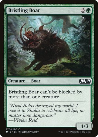 Bristling Boar [Core Set 2019] | Jomio and Rueliete's Cards and Comics