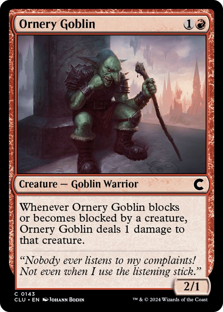 Ornery Goblin [Ravnica: Clue Edition] | Jomio and Rueliete's Cards and Comics