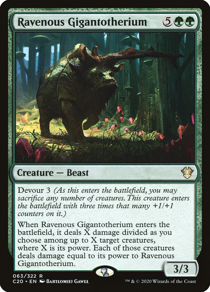 Ravenous Gigantotherium [Commander 2020] | Jomio and Rueliete's Cards and Comics