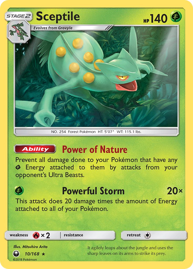Sceptile (10/168) (Theme Deck Exclusive) [Sun & Moon: Celestial Storm] | Jomio and Rueliete's Cards and Comics