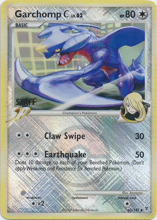Garchomp C (60/147) (Staff League Promo) [Platinum: Supreme Victors] | Jomio and Rueliete's Cards and Comics