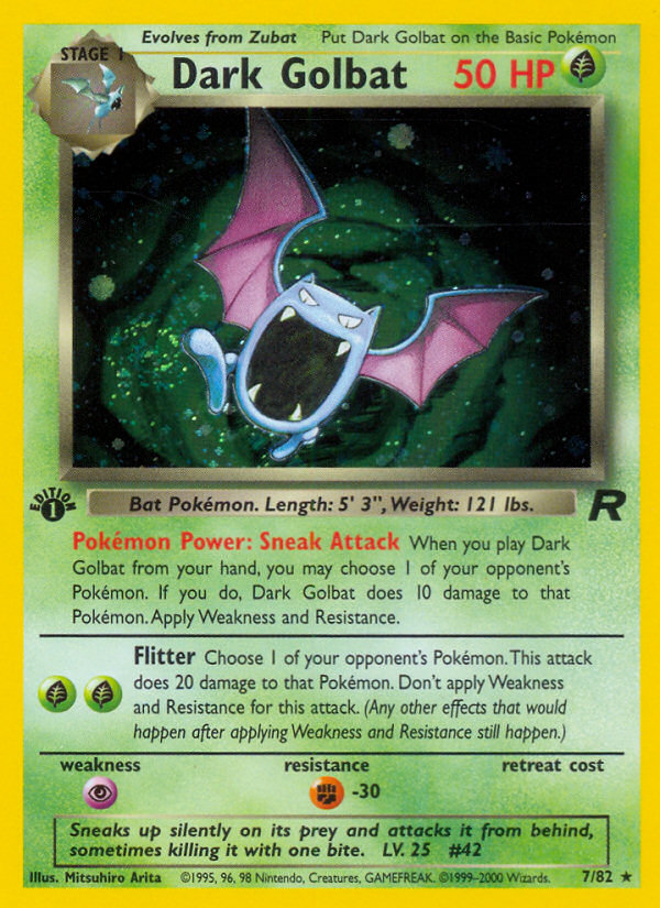 Dark Golbat (7/82) [Team Rocket 1st Edition] | Jomio and Rueliete's Cards and Comics