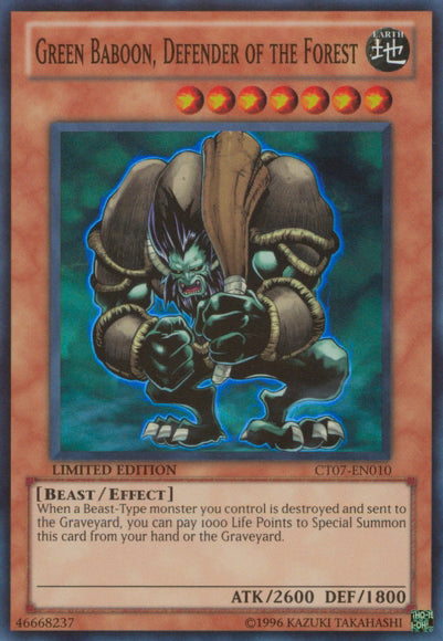 Green Baboon, Defender of the Forest [CT07-EN010] Super Rare | Jomio and Rueliete's Cards and Comics