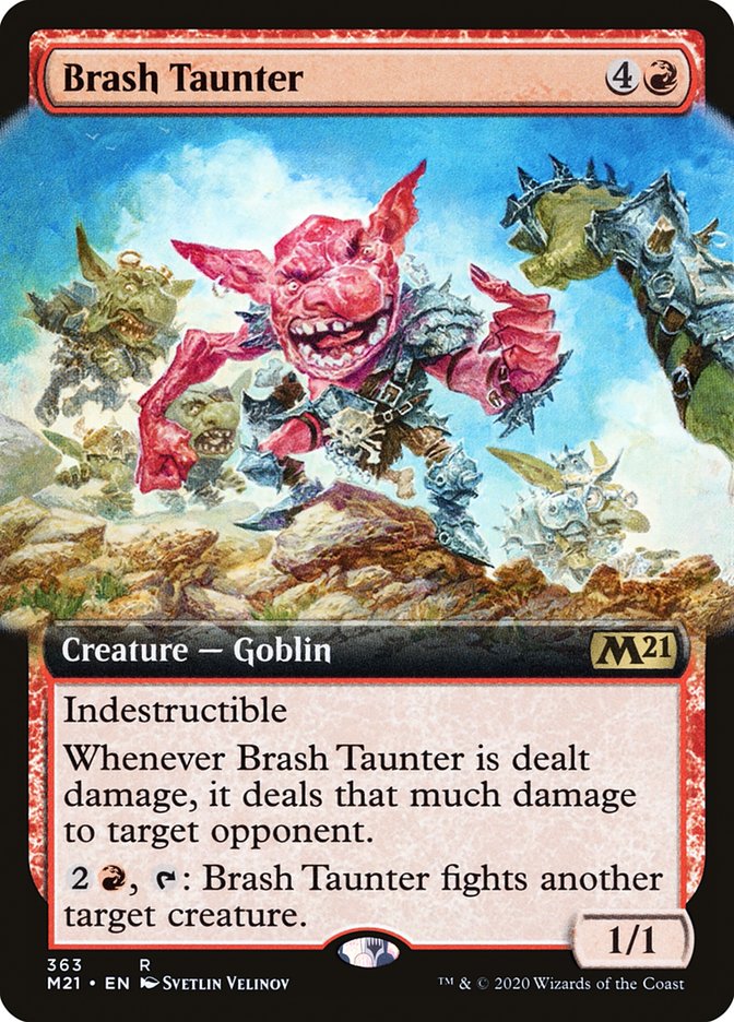 Brash Taunter (Extended Art) [Core Set 2021] | Jomio and Rueliete's Cards and Comics