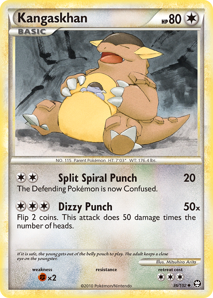Kangaskhan (36/102) [HeartGold & SoulSilver: Triumphant] | Jomio and Rueliete's Cards and Comics