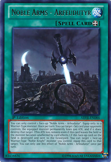 Noble Arms - Arfeudutyr [ABYR-EN086] Rare | Jomio and Rueliete's Cards and Comics