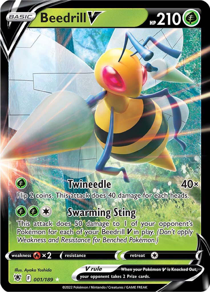 Beedrill V (001/189) [Sword & Shield: Astral Radiance] | Jomio and Rueliete's Cards and Comics
