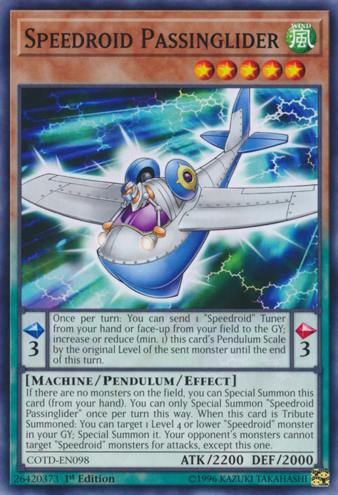 Speedroid Passinglider [COTD-EN098] Common | Jomio and Rueliete's Cards and Comics