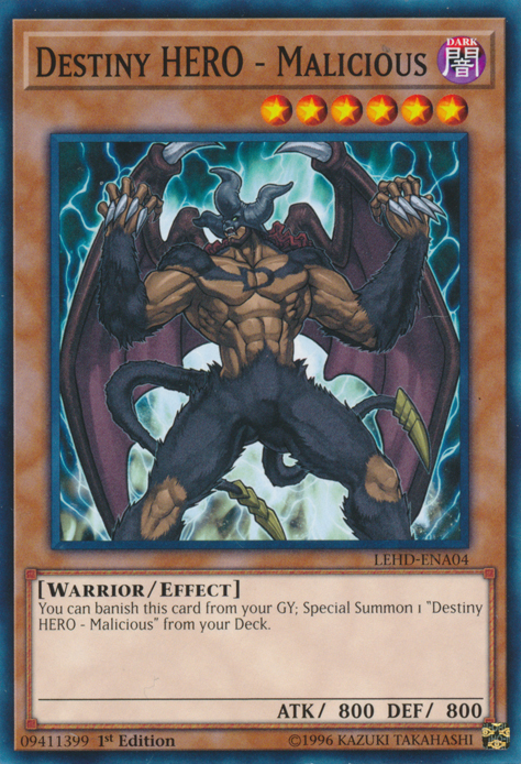 Destiny HERO - Malicious [LEHD-ENA04] Common | Jomio and Rueliete's Cards and Comics