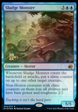Sludge Monster [Innistrad: Midnight Hunt Prerelease Promos] | Jomio and Rueliete's Cards and Comics