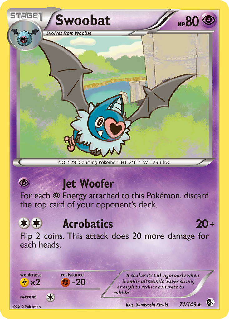 Swoobat (71/149) [Black & White: Boundaries Crossed] | Jomio and Rueliete's Cards and Comics