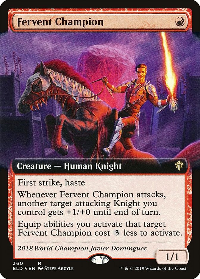 Fervent Champion (Extended Art) [Throne of Eldraine] | Jomio and Rueliete's Cards and Comics
