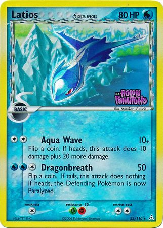 Latios (22/110) (Delta Species) (Stamped) [EX: Holon Phantoms] | Jomio and Rueliete's Cards and Comics