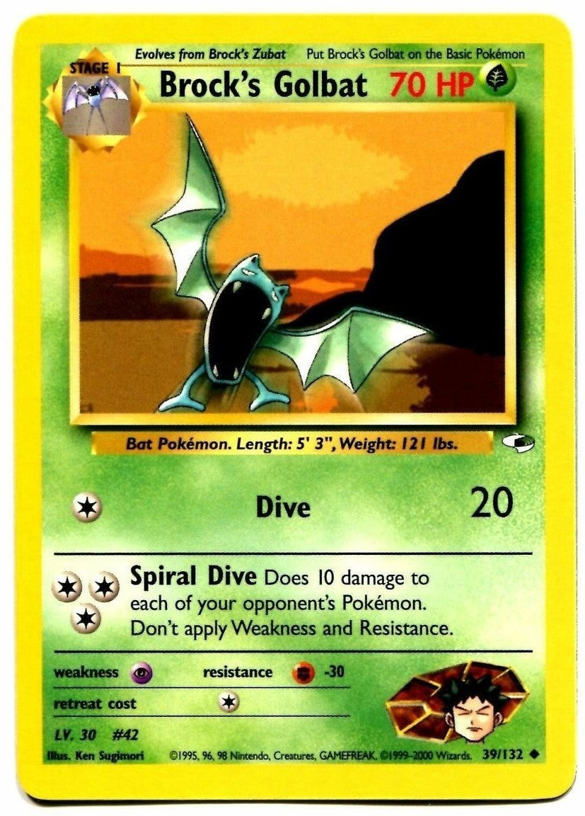 Brock's Golbat (39/132) [Gym Heroes Unlimited] | Jomio and Rueliete's Cards and Comics