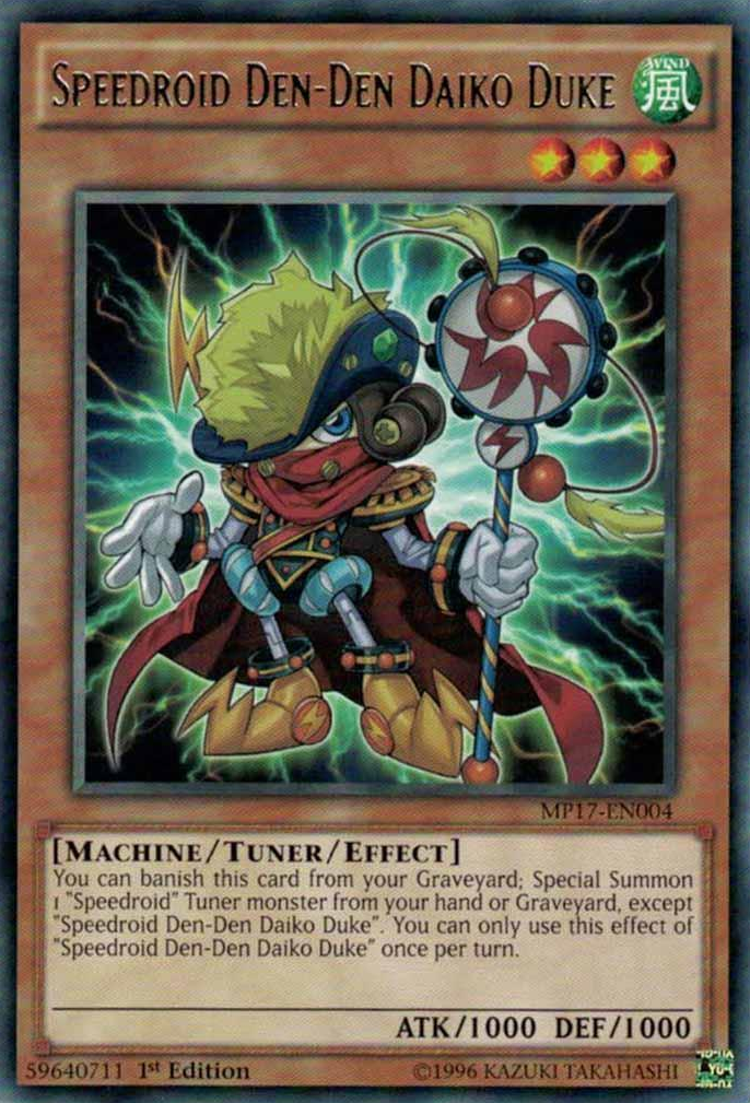 Speedroid Den-Den Daiko Duke [MP17-EN004] Rare | Jomio and Rueliete's Cards and Comics