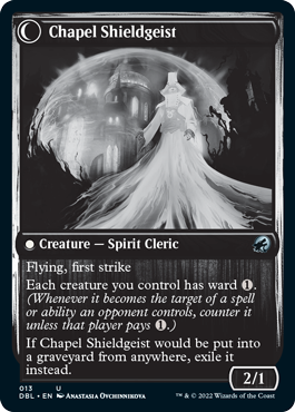 Chaplain of Alms // Chapel Shieldgeist [Innistrad: Double Feature] | Jomio and Rueliete's Cards and Comics
