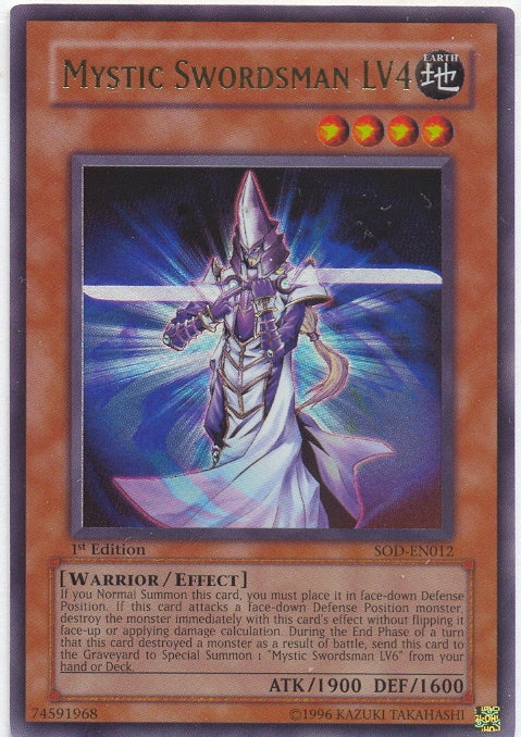 Mystic Swordsman LV4 [SOD-EN012] Ultra Rare | Jomio and Rueliete's Cards and Comics
