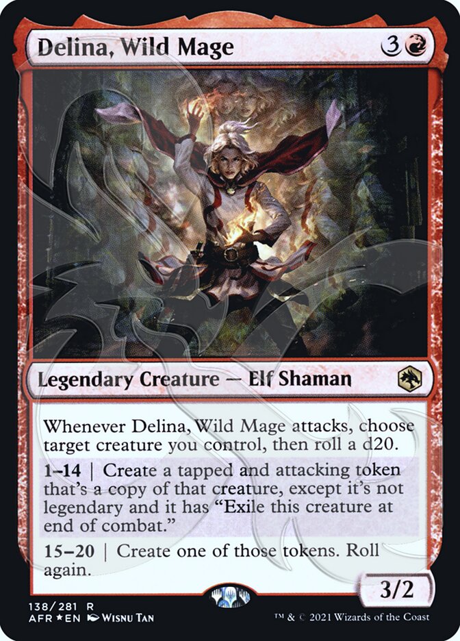 Delina, Wild Mage (Ampersand Promo) [Dungeons & Dragons: Adventures in the Forgotten Realms Promos] | Jomio and Rueliete's Cards and Comics