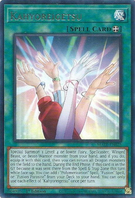 Kahyoreigetsu [MAZE-EN025] Rare | Jomio and Rueliete's Cards and Comics