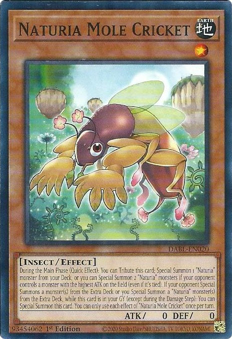 Naturia Mole Cricket [DABL-EN020] Common | Jomio and Rueliete's Cards and Comics