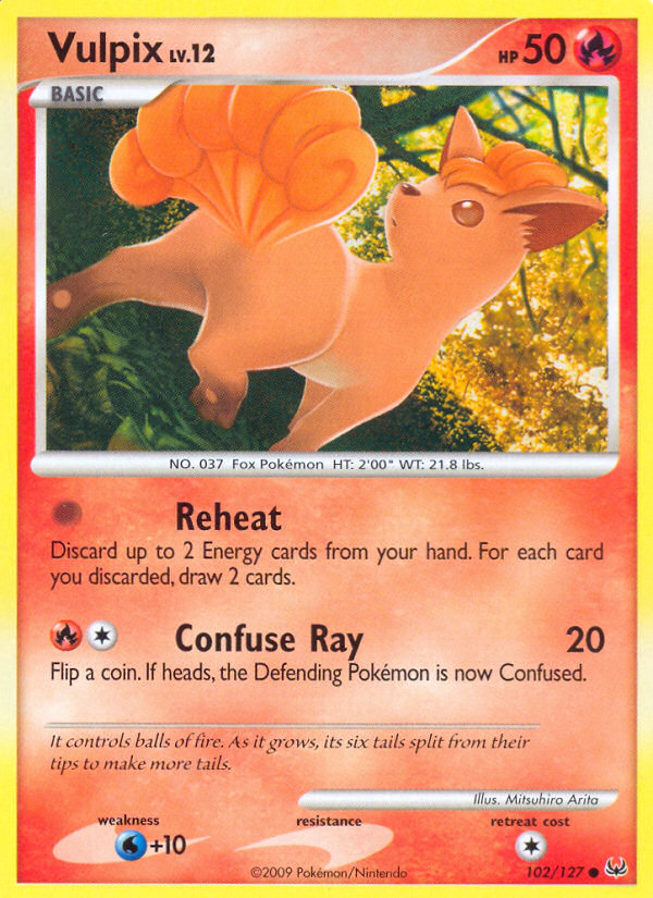 Vulpix (102/127) [Platinum: Base Set] | Jomio and Rueliete's Cards and Comics