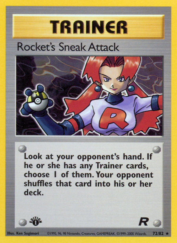 Rocket's Sneak Attack (72/82) [Team Rocket 1st Edition] | Jomio and Rueliete's Cards and Comics