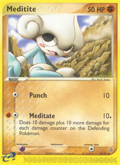 Meditite (37/97) [EX: Dragon] | Jomio and Rueliete's Cards and Comics