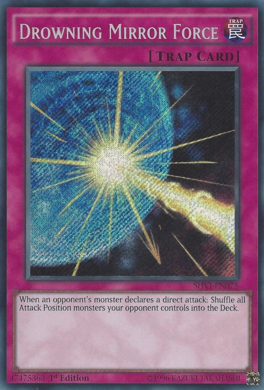 Drowning Mirror Force [SHVI-EN075] Secret Rare | Jomio and Rueliete's Cards and Comics