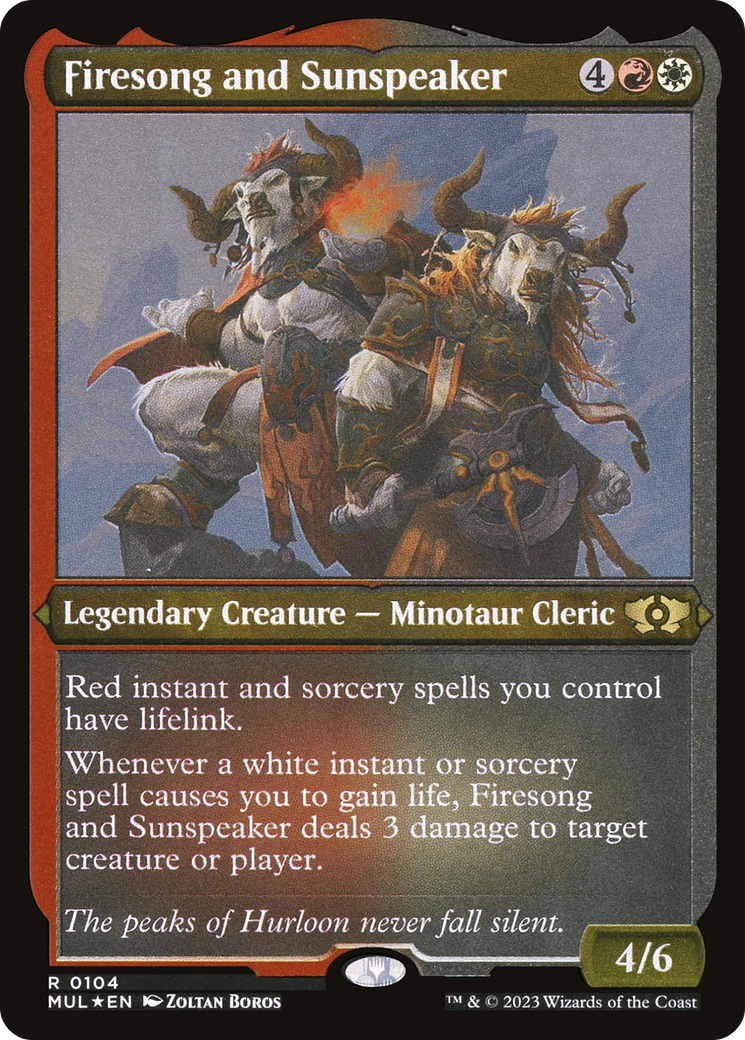 Firesong and Sunspeaker (Foil Etched) [Multiverse Legends] | Jomio and Rueliete's Cards and Comics