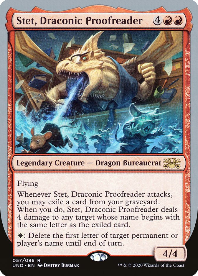 Stet, Draconic Proofreader [Unsanctioned] | Jomio and Rueliete's Cards and Comics