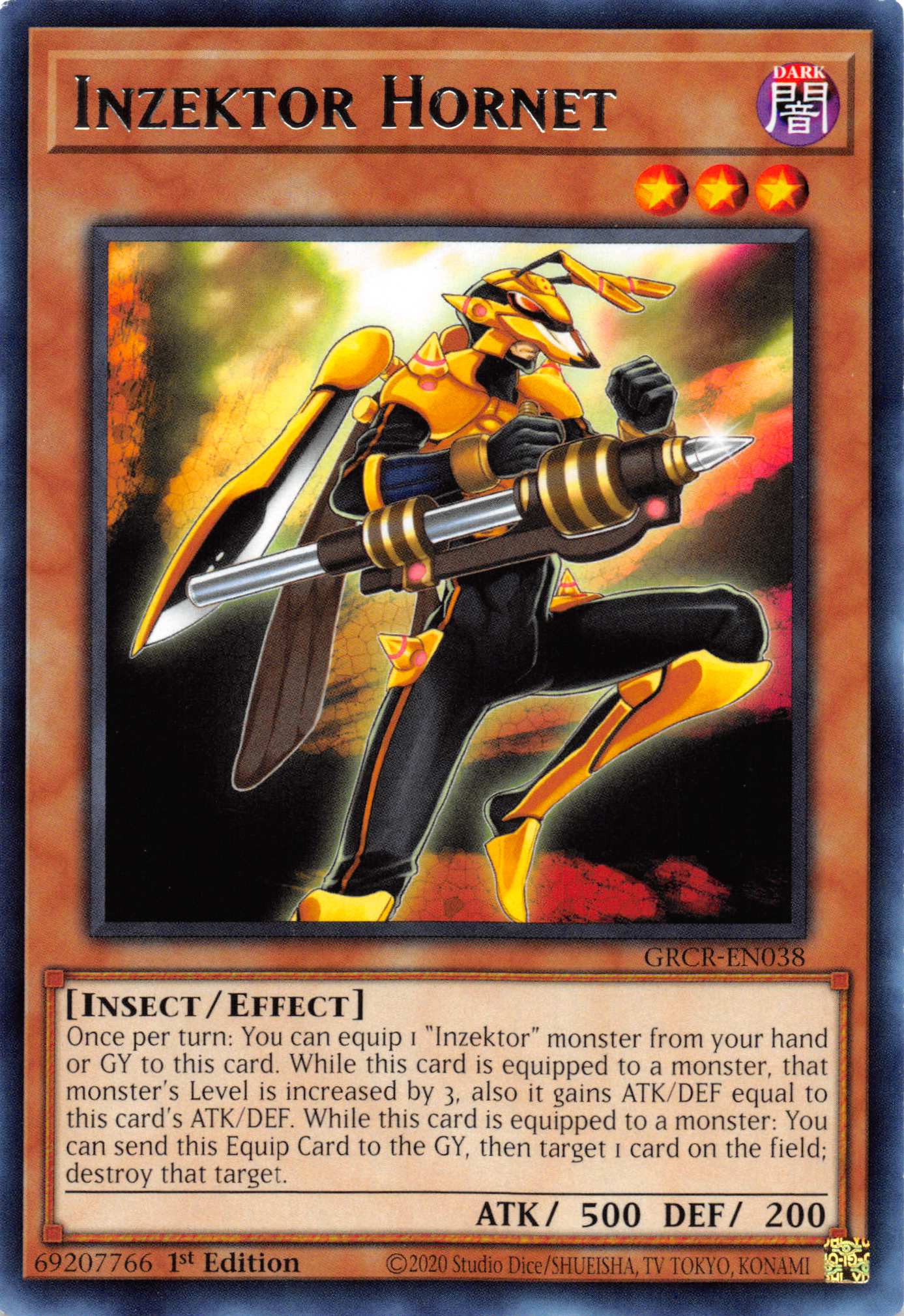 Inzektor Hornet [GRCR-EN038] Rare | Jomio and Rueliete's Cards and Comics