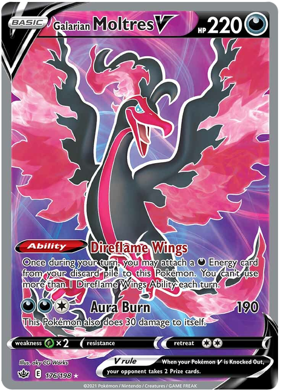 Galarian Moltres V (176/198) [Sword & Shield: Chilling Reign] | Jomio and Rueliete's Cards and Comics