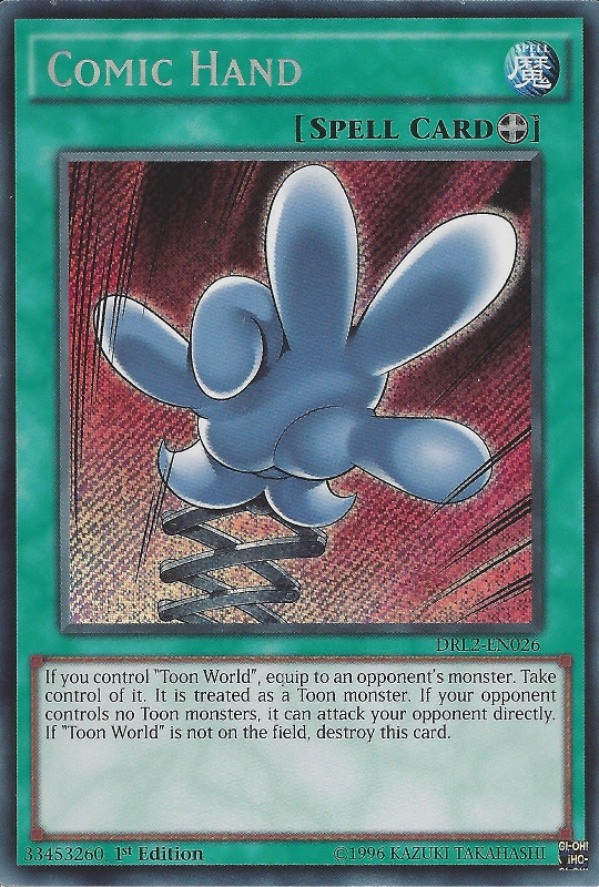 Comic Hand [DRL2-EN026] Secret Rare | Jomio and Rueliete's Cards and Comics