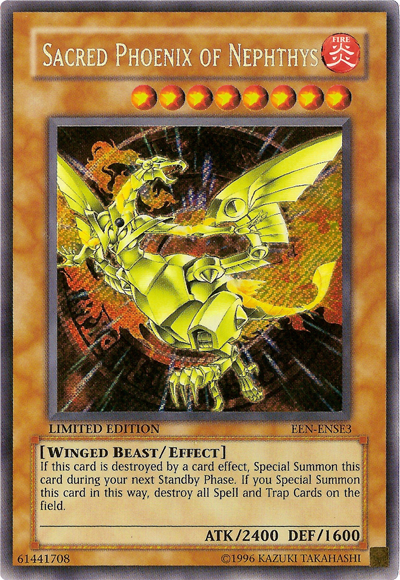 Sacred Phoenix of Nephthys [EEN-ENSE3] Secret Rare | Jomio and Rueliete's Cards and Comics