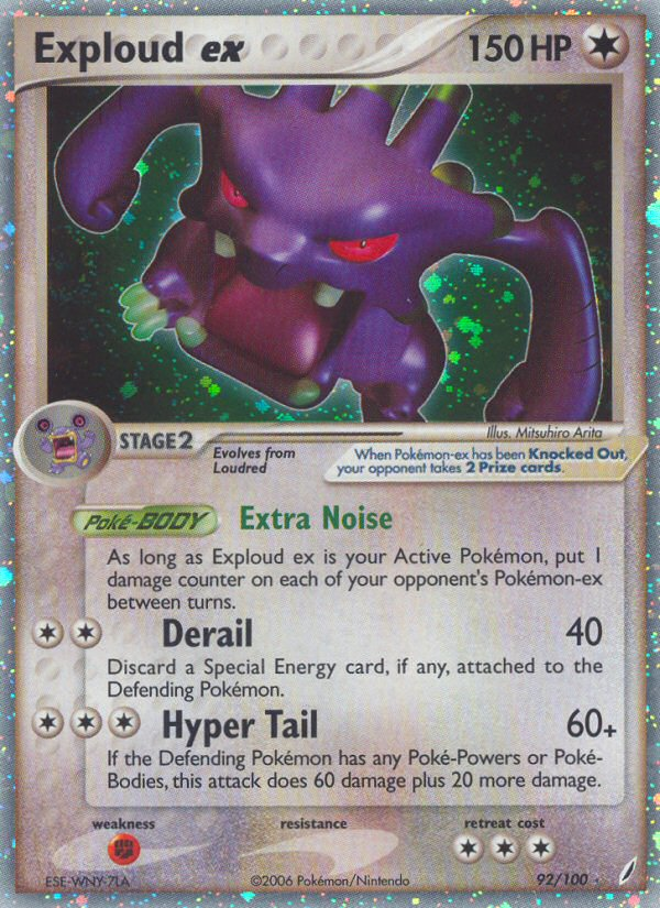 Exploud ex (92/100) [EX: Crystal Guardians] | Jomio and Rueliete's Cards and Comics
