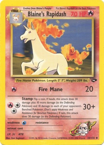 Blaine's Rapidash (33/132) [Gym Challenge Unlimited] | Jomio and Rueliete's Cards and Comics