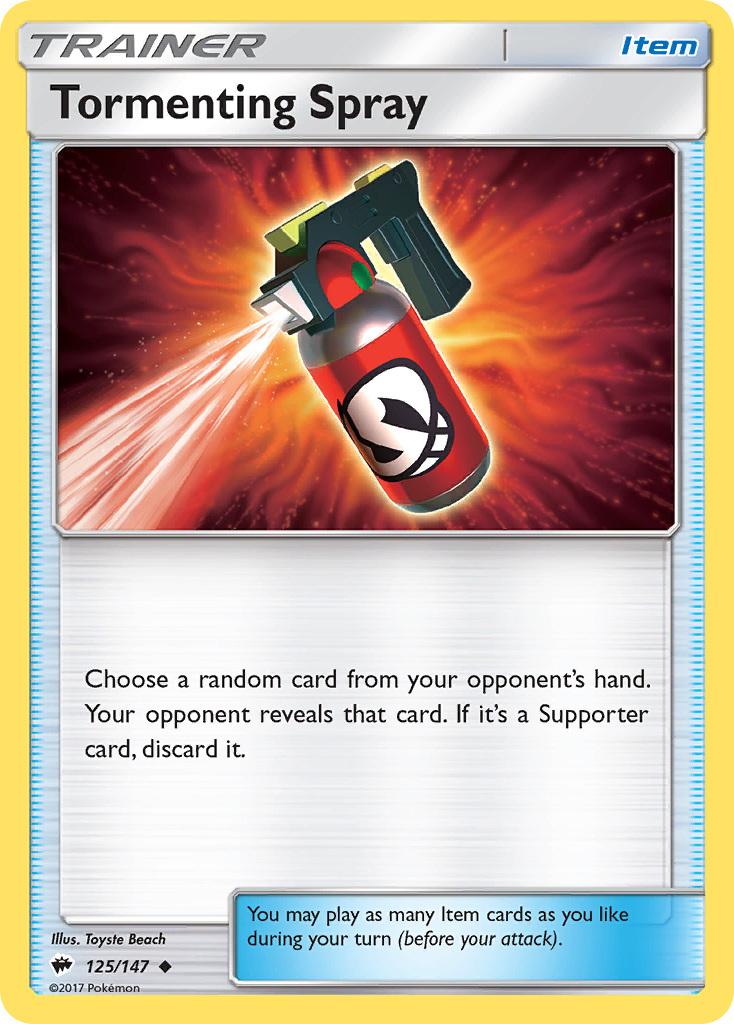 Tormenting Spray (125/147) [Sun & Moon: Burning Shadows] | Jomio and Rueliete's Cards and Comics