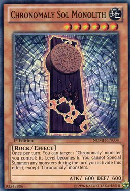 Chronomaly Sol Monolith [NUMH-EN004] Super Rare | Jomio and Rueliete's Cards and Comics