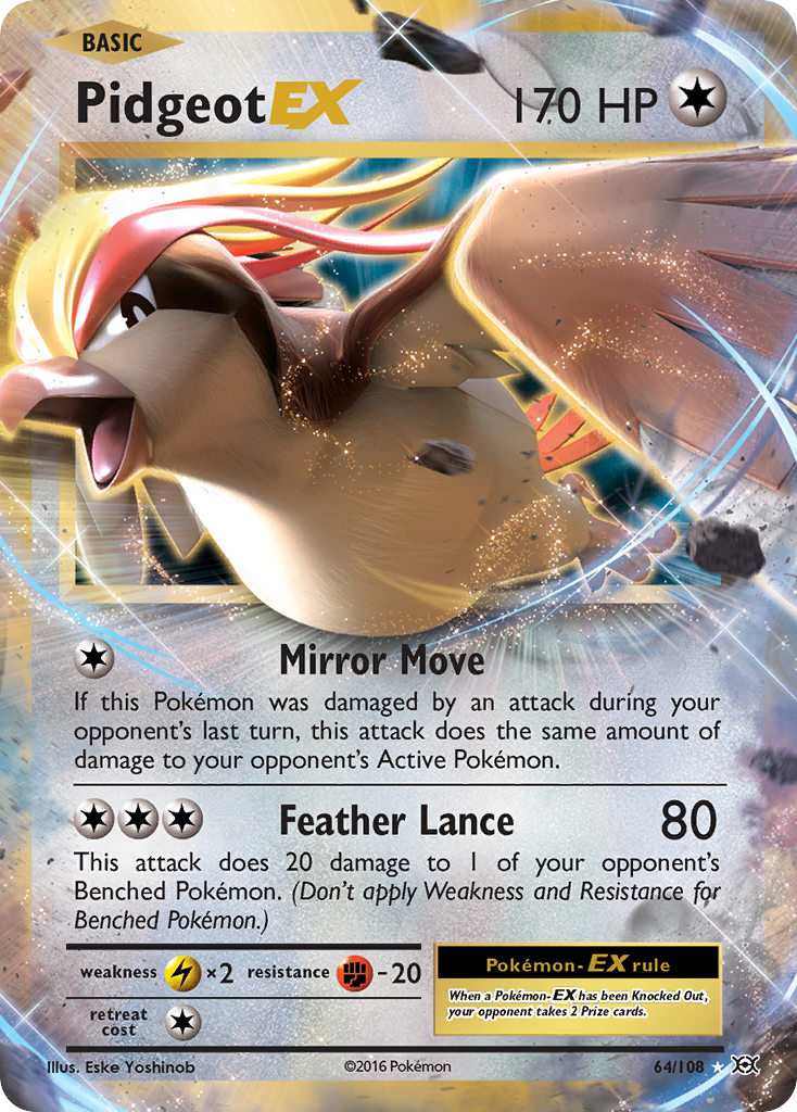 Pidgeot EX (64/108) [XY: Evolutions] | Jomio and Rueliete's Cards and Comics
